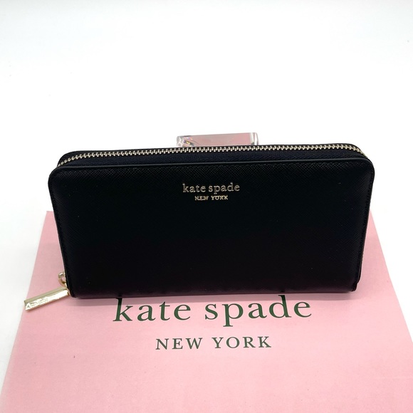 Kate Spade Large Continental Wallet Black - Picture 2 of 9
